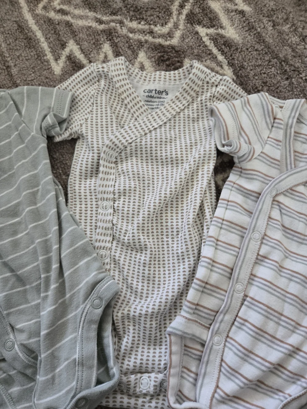 Carter's Newborn Set Of 3 Onsie